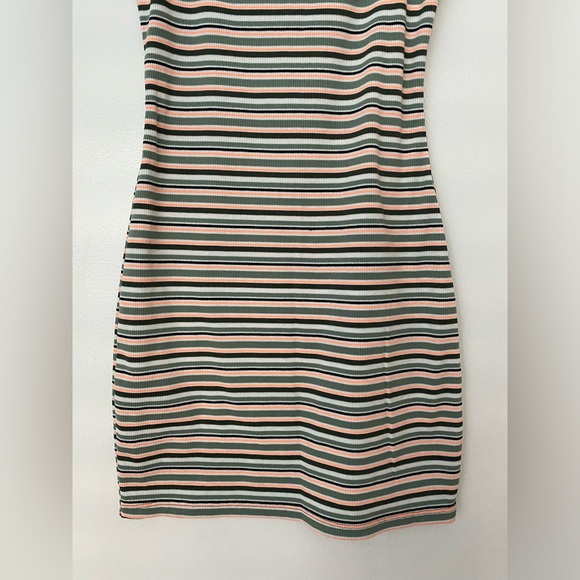 H&M - Striped Bodycon Spaghetti Strap Mini Dress - Size S - Picture 3 of 7